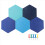 5Pcs/Set Hexagon Felt Board Hexagonal Wall Sticker 3