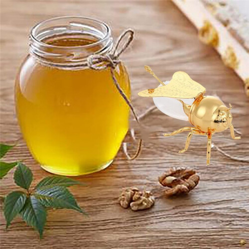 Luxurious Metal Honey Containers with Dipper Stora 1