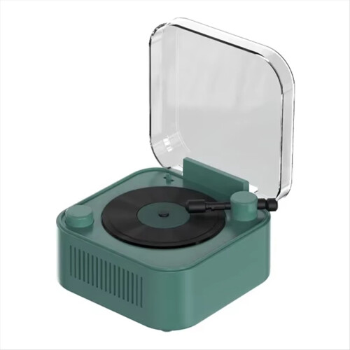Vintage Turntable Wireless Bluetooth Speaker Long 1