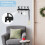 Key Holder Wall Mount, Black Hanger Decorative Rac 3