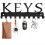Key Holder Wall Mount, Black Hanger Decorative Rac 4