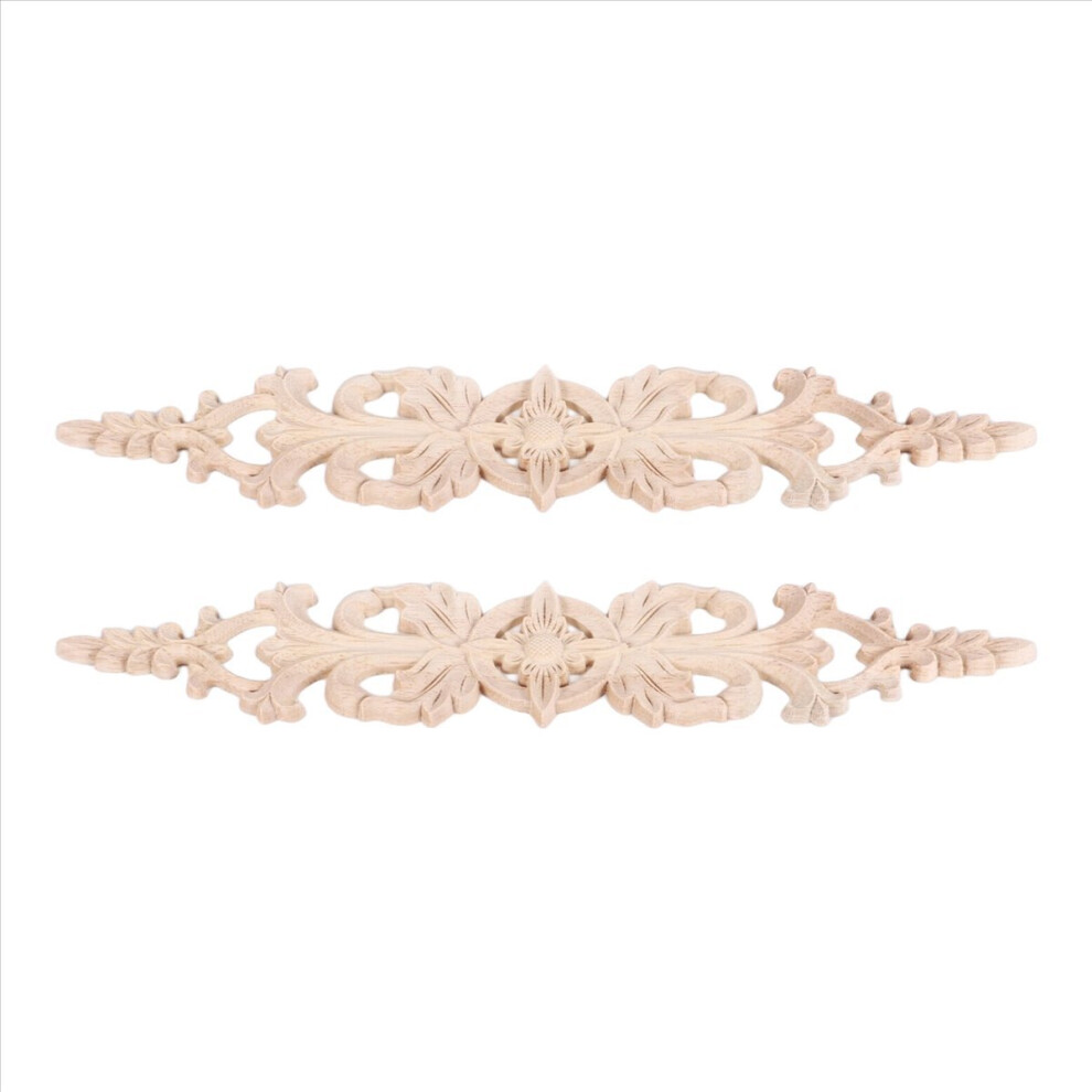 33Cmx6cm Wood Carved Decal Stripe Corner Appliques 4853093966571