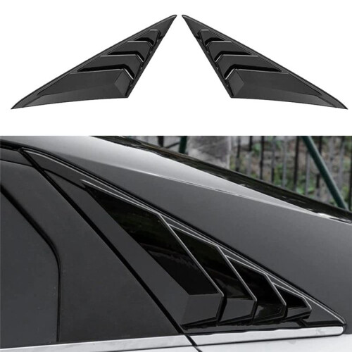 1Pair Car Rear Window Louver Shutter Trim Cover fo 2