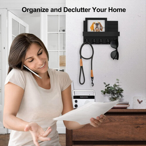 Key Holder for Wall, Decorative Key and Mail Holde 2