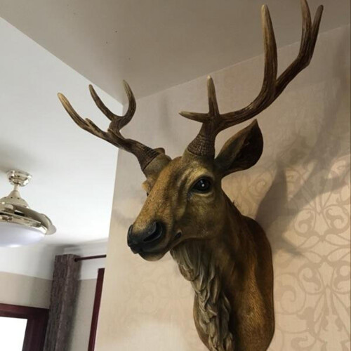45cm Nordic Lucky Deer Head Wall Hanging Sculpture 2