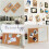 Pack of 8 Cork Board Self-Adhesive 1mm Thickness 3 8