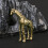 Solid Brass Giraffe Statue Desktop Ornament Vintag 5