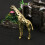 Solid Brass Giraffe Statue Desktop Ornament Vintag 3
