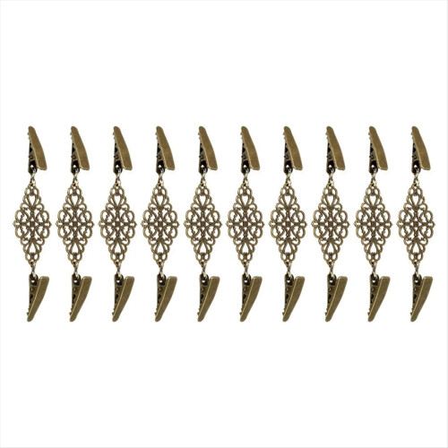 Vintage Sweater Clip Silk Scarf Button Decoration 1