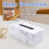 Rectangular Marble PU Leather Tissue Box Cover Nap 9