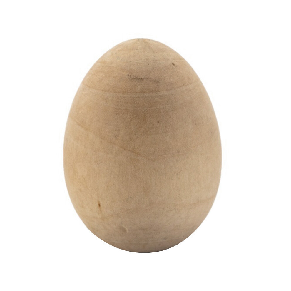 10Pcs 1.5 Inch Unpainted Wooden Eggs, Unfinished F 4853093977690