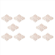 10X Lots Wood Carved Long Onlay Applique Unpainted Flower Walls Cabinets Door Decor Type:21X15cm