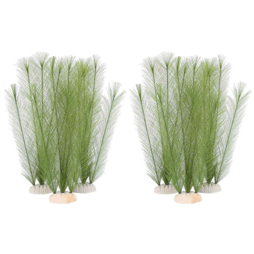 6X Aquarium Decorations Fish Tank Artificial Green