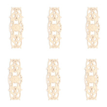 6X Rubber Wood Carved Applique Retro Furniture Cra