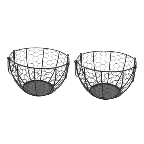 2X Iron Egg Storage Basket Snack Fruit Collection