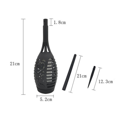 4 Pcs LED Solar Flame Light Lamp Flickering Waterp 2