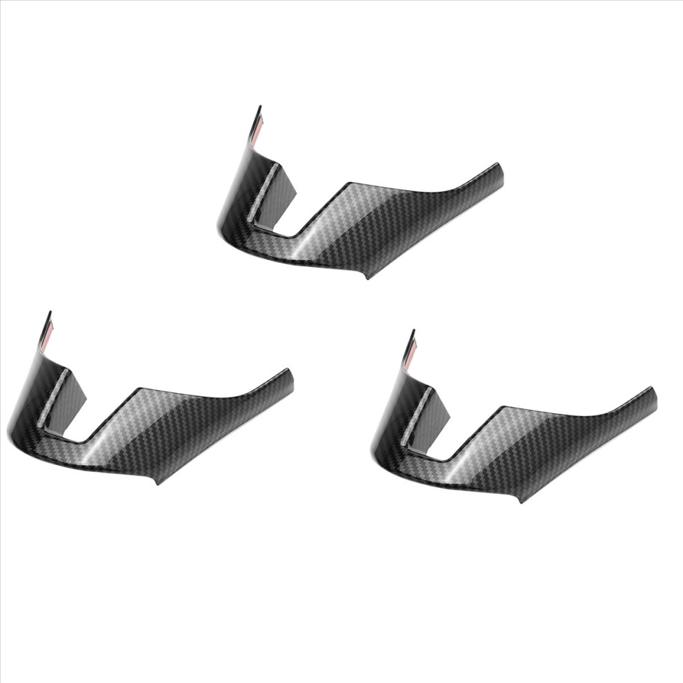 3X Carbon Fiber Steering Wheel Decorative Frame Panel Cover Trim For Mazda 3 Axela 2014 2015 2016 4853093907864