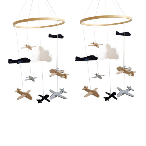 2X Crib Mobile Airplanes & Cloud Nursery Decoratio 1