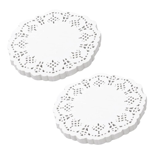 Lace Doilies Paper 200 Pcs,4.5 Inch Decorative Rou