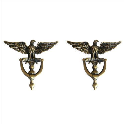 2X Antique Door Knocker Eagle Head for Front Home 1