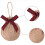 Christmas Tree Ornaments, 24Pcs 2-1/2 Inches Red B 6