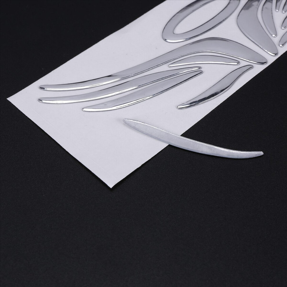 3X 3D Chrome Angel Wing Sticker Decal Auto Car Emblem Decal Decoration Color Silver 4853093908403