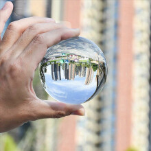 Clear Glass Crystal Ball Healing Sphere Photography Props Lens ball Decor 40mm