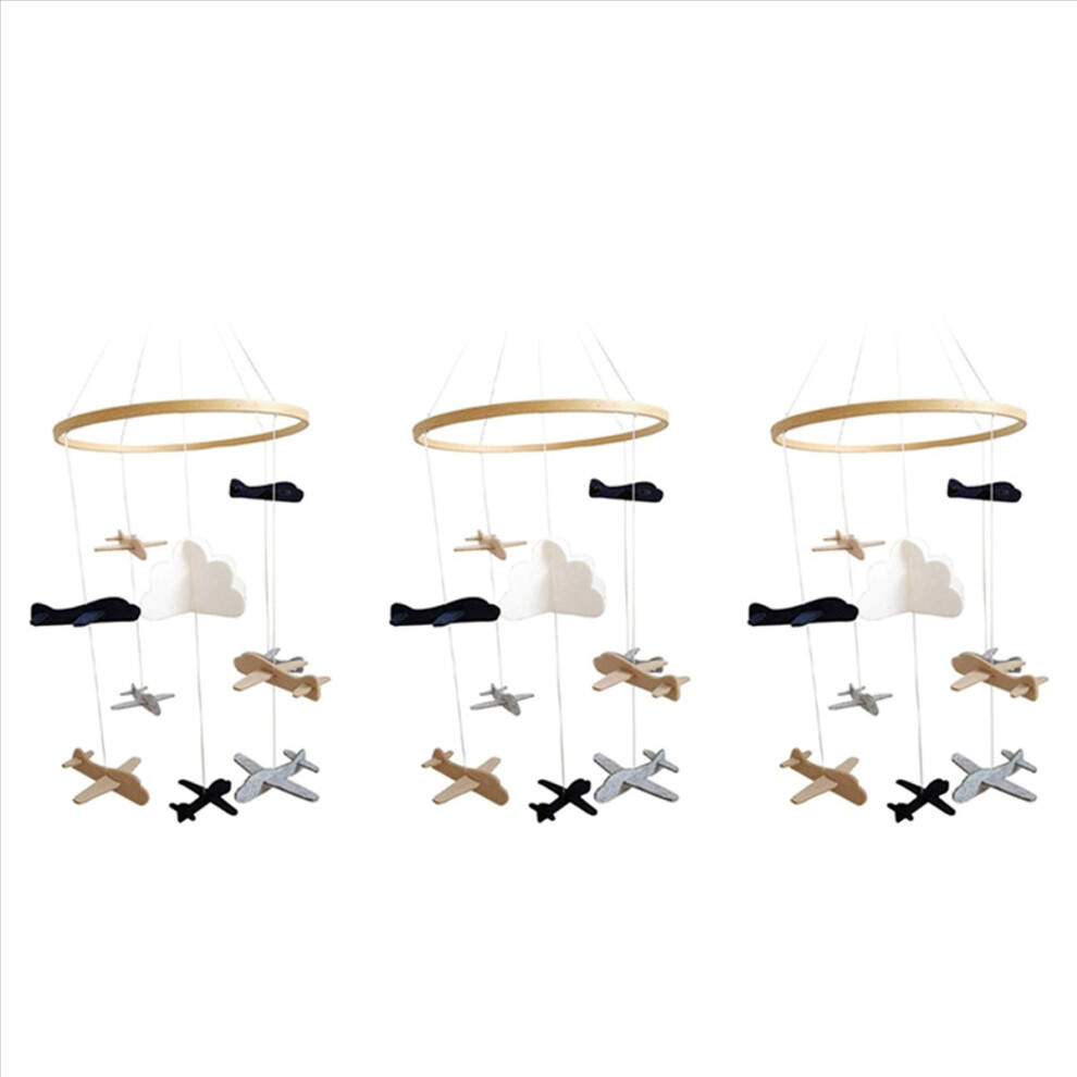 3X Crib Mobile Airplanes & Cloud Nursery Decoratio Melitt