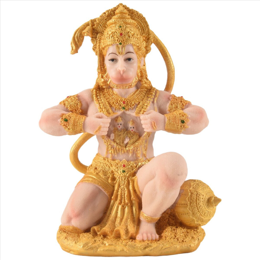 Hanuman Statue Indian Lord Sculpture India Fi Gold 4853093921327