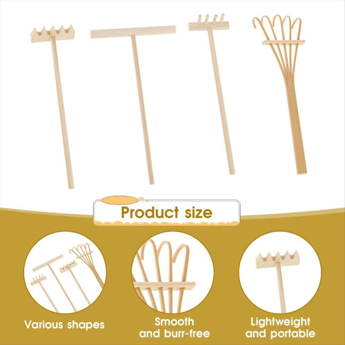 Rake Tool Set - 4 Miniature Sand Rakes for Deskto 2