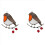 2X Hanging Multicolor Birds on Wire High Stained A 2