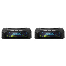 2X Car Solar Digital Clock with LCD Time Date In-C