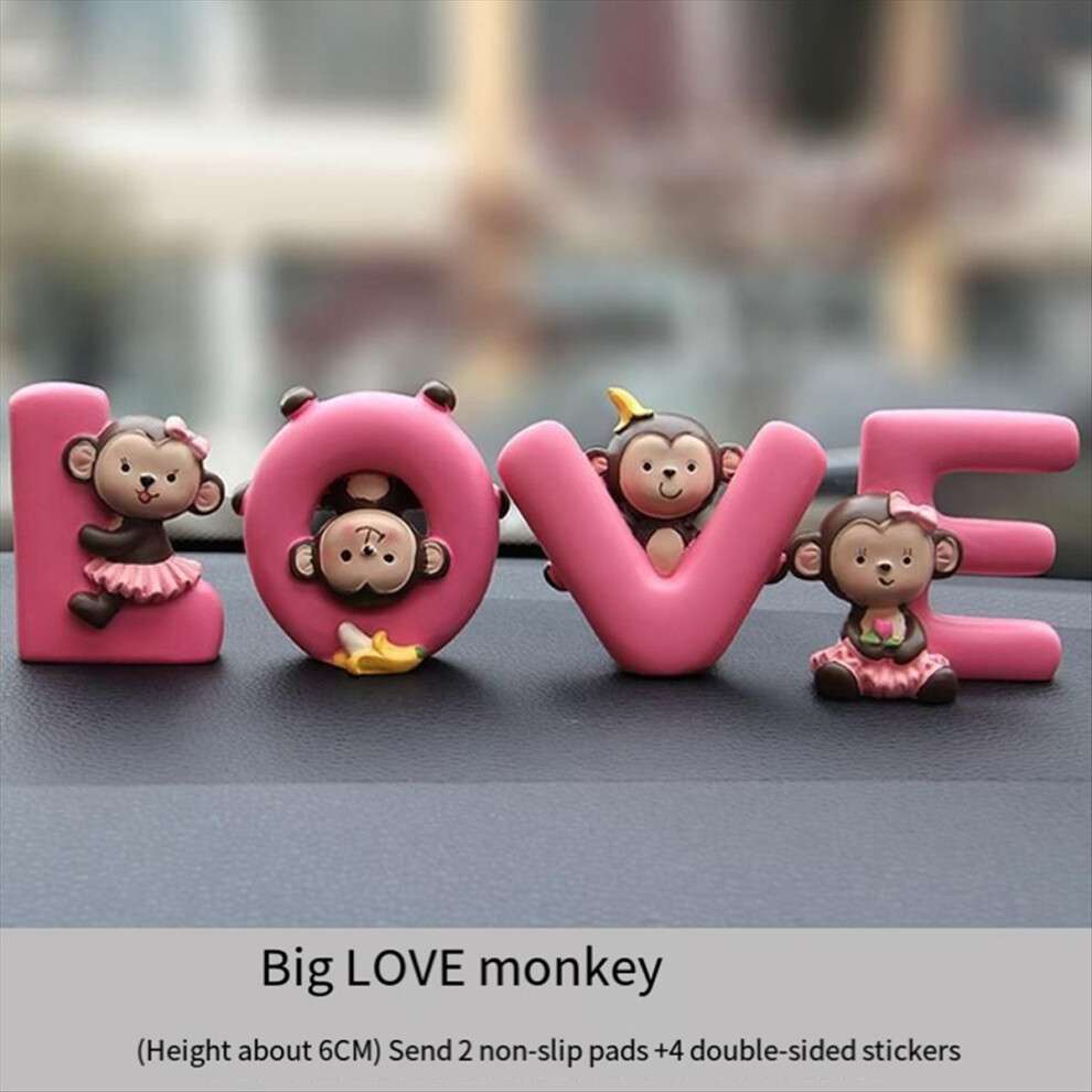 Car Accessories Fashion Cartoon Cute Banana Monkey Doll Car Dashboard Decoration Car Accessories A 4853093919874