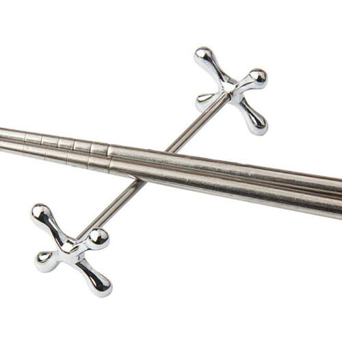 8 Pcs Zinc Alloy Chopsticks Rest Spoons Stand Fork 2