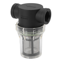 NPT Inline-Filtrationsexperte, transparentes Behälterdesign zeigt an, wann eine Reinigung erforderlich ist, Edelstahl-Siebfilter fängt Partikel