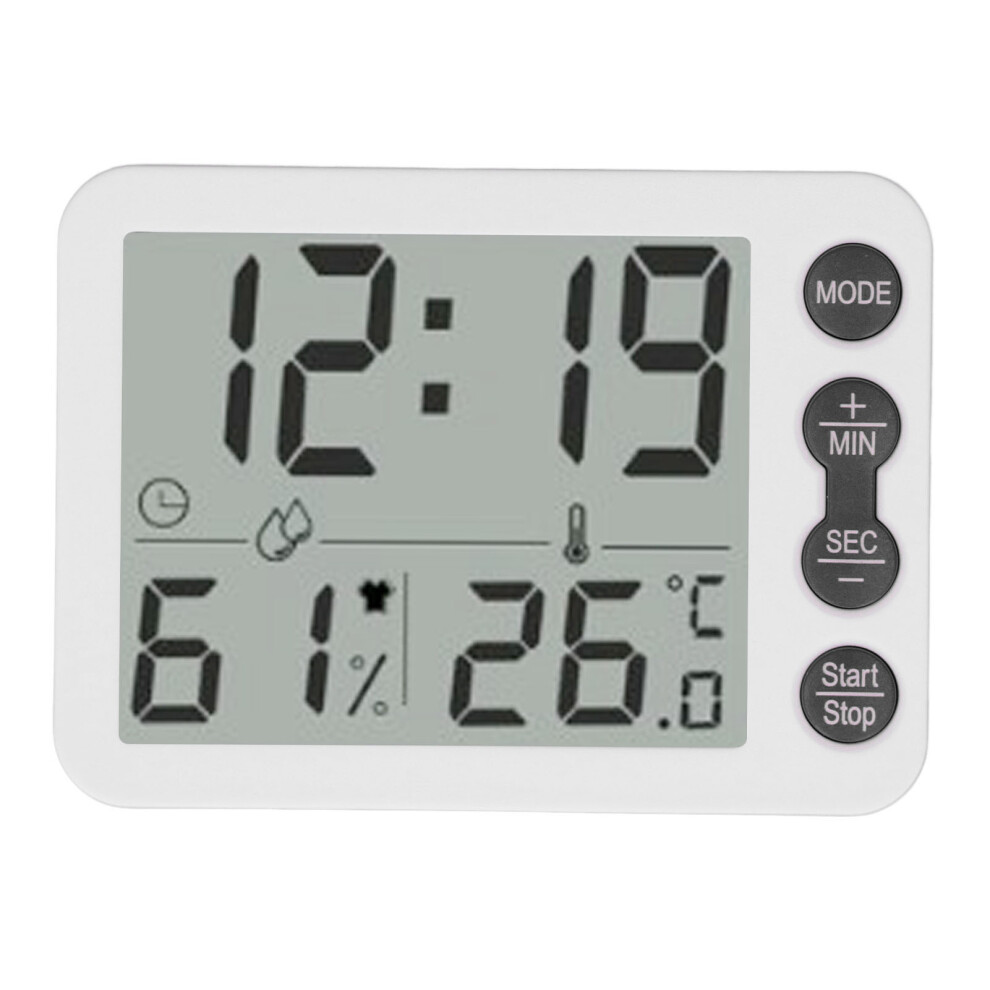 Temperature Humidity Monitor For Baby Rooms Laboratories Gardens, Digital Thermometer Hygrometer With Comfort Level Indicator, Large Lcd Screen Displa