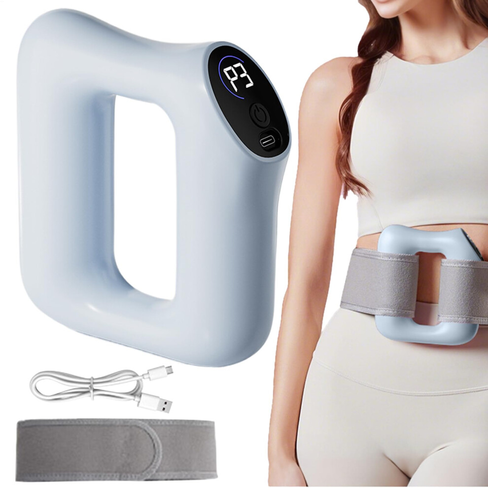 Blue Multifunctional Fullbody Fascia Ring Electric Massager Deep Tissue Tool Pp Silicone Frequency Vibration