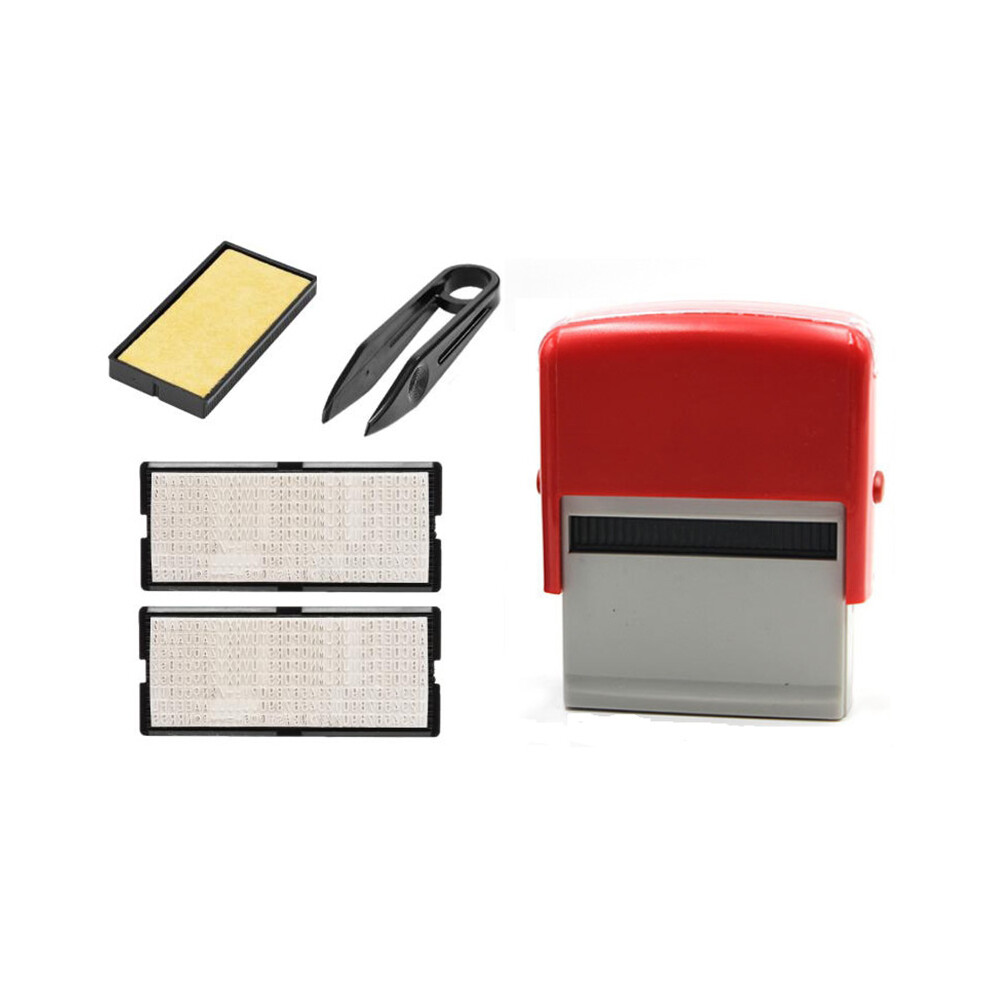 Photos - Other Office Equipment Self Inking Stamp Set Custom Personalised DIY Business Name Number Add