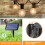 G40 Solar Powered Led Lights 18Ft Outdoor Patio Globe String Bistro Ya 8