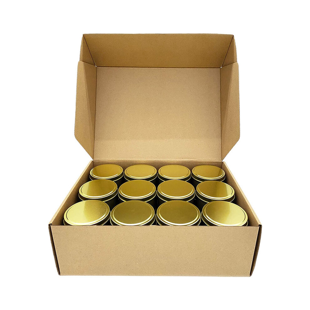 Candle Tins, 24 Piece, 4Oz Metal Containers For Making Candles, Arts & 4852430095806