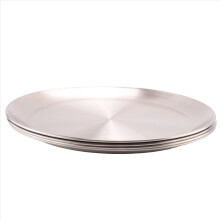 4-pack pizzabakplaat van 30 cm, roestvrijstalen ovenbakplaat, ronde bakplaat