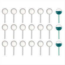 100 Piece Paper Cupcake and Jam Dropper Decoration Set, Plastic Eye Dr