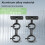 Curtain Rod Bracket, 2Pcs Double Holder, Brackets Hooks for Living Roo 6