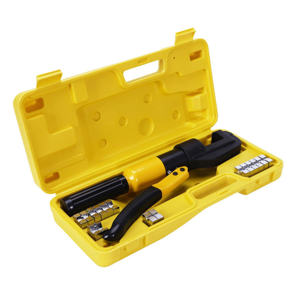 10 Ton 8 Dies Hydraulic Crimper Crimping Tool Wire Battery Cable Lug T 4852430032658