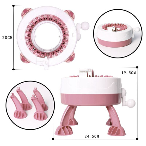 22 βελόνες DIY πλεκτική μηχανή βρόχου ύφανσης κασκόλ πουλόβερ καπέλο κάλτσες f 1