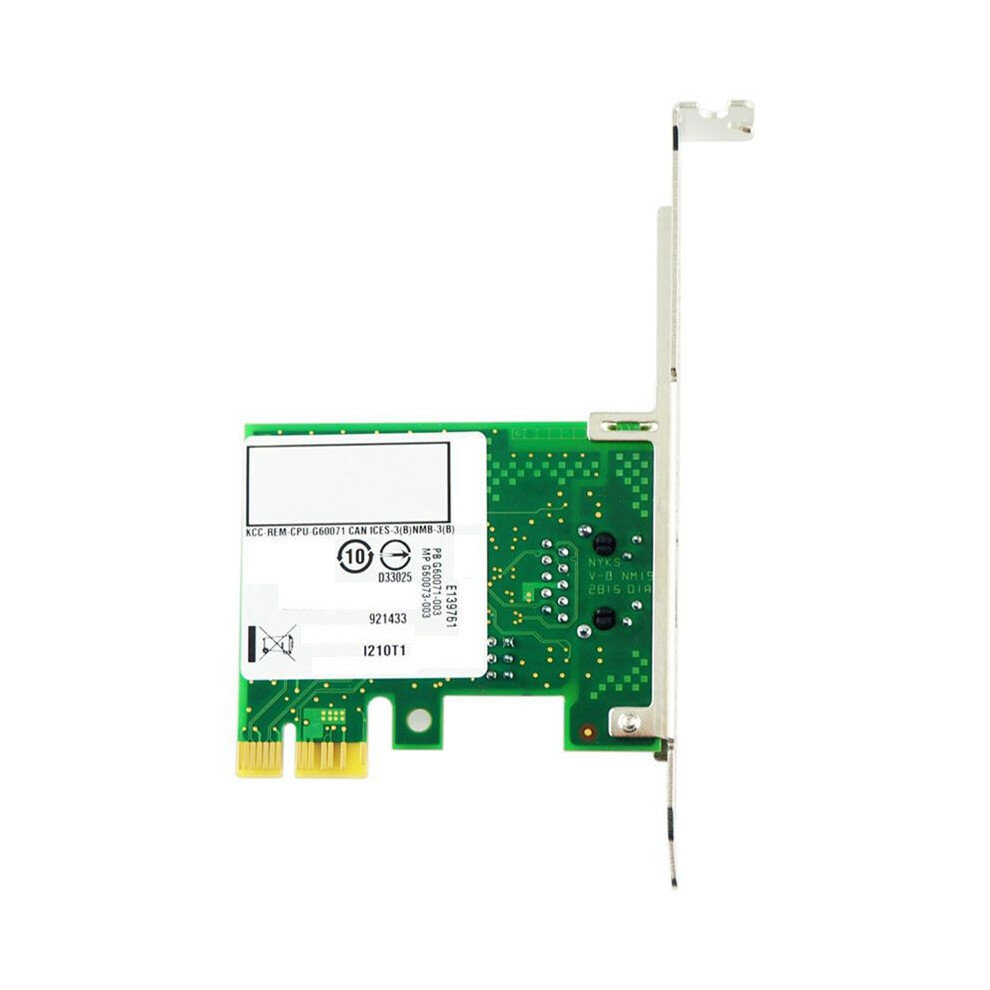 I210-T1 Pci-Ex1 Gigabit Single Port Server Desktop Wired Network Card Gold 4852430045344