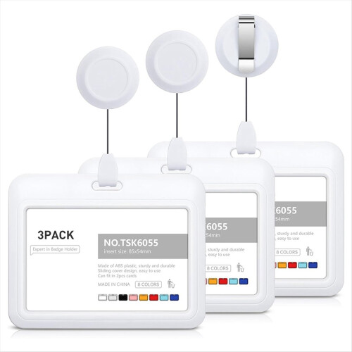 Ανασυρόμενες θήκες για σήματα, πλαστική συρόμενη θήκη ταυτότητας με κλιπ ρολού,