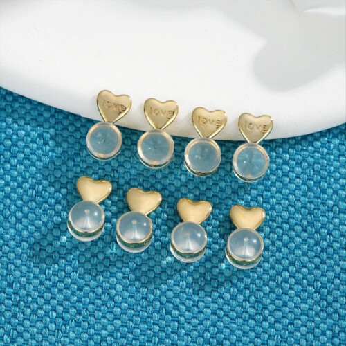 8PCS Earring Backs for -Ears, Lifter Replacements Heavy Earrings,Gold 2