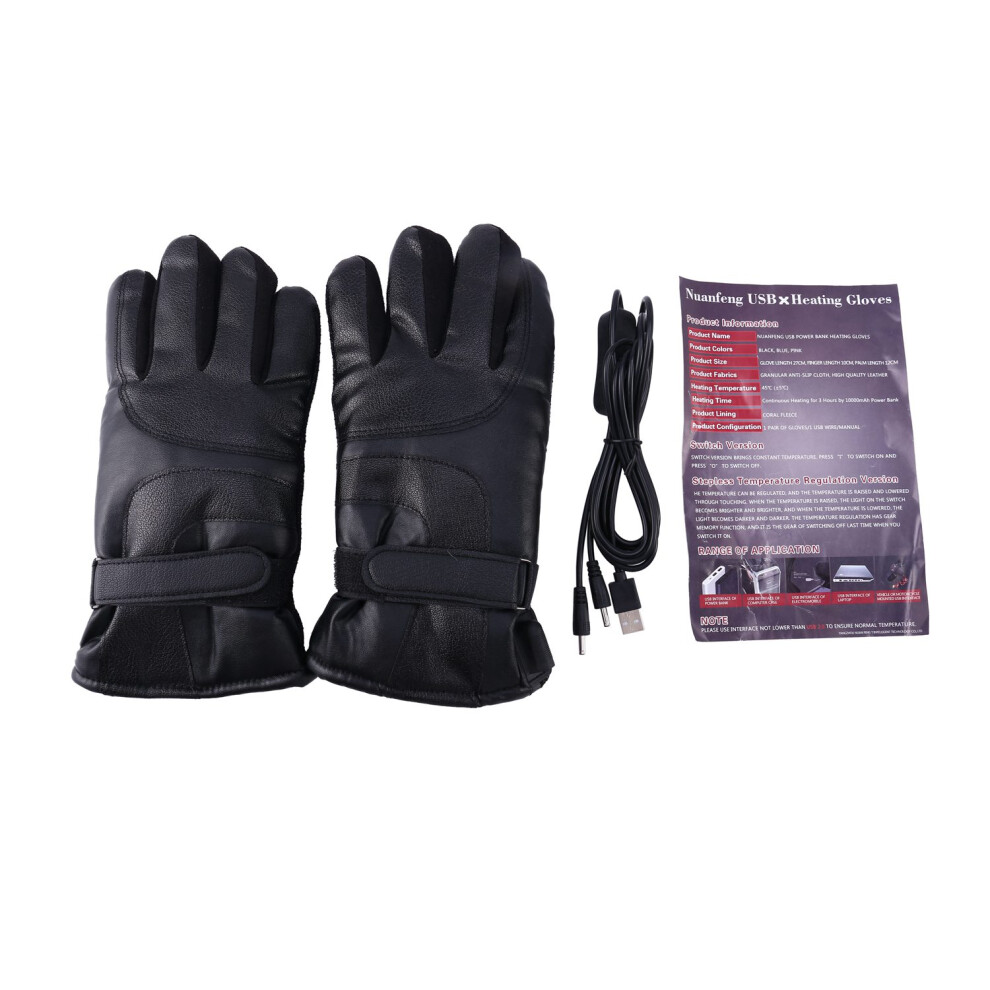 Motorcycle Usb Electric Heated Gloves Winter Warmer Heat Constant Temp 4852430033334