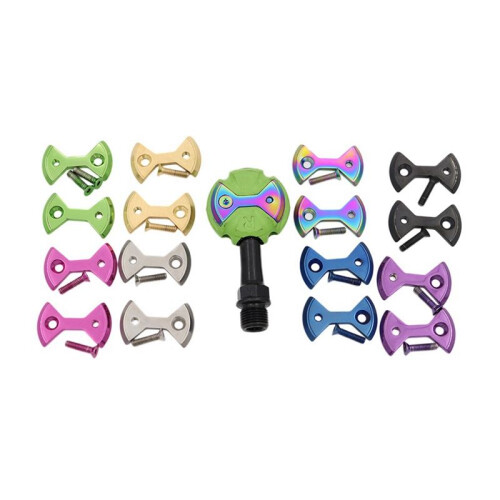 1 Set Titanium Bike Locking Pedal Bicycle Plate Bow Tie Shape for Zero 2